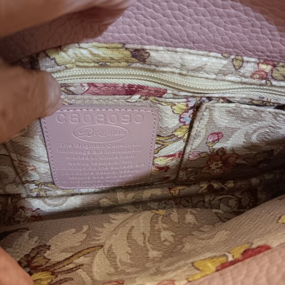 Genuine Brighton Shoulder Bag, Lt. Pink Alligator - Picture 5 of 7